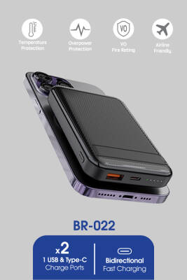 10.000 mAh Magsafe  P.Bank   Hızlı Şarj   Type-C + USB Giriş-Çıkış - 2