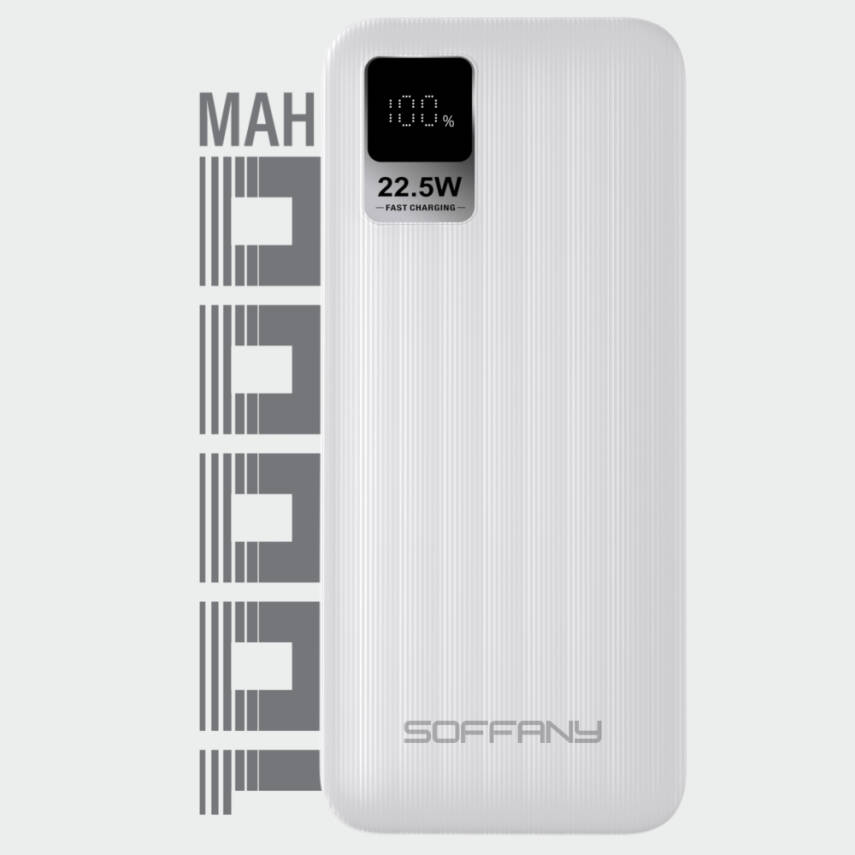 AG03-001 10.000 mAh P.Bank 22.5W / 2 Type-C + 1 USB Çıkışlı Beyaz - 1