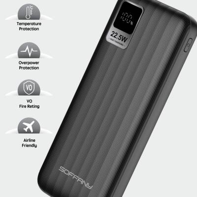 10.000 mAh P.Bank 22.5W / 2 Type-C + 1 USB Çıkışlı Siyah