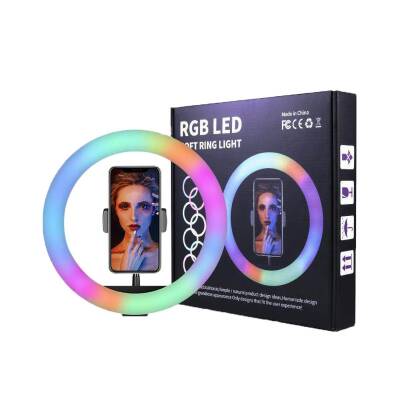 16 inç RGB LED Soft Ring Light - Ayaklı ve 360 derece dönebilir - 2