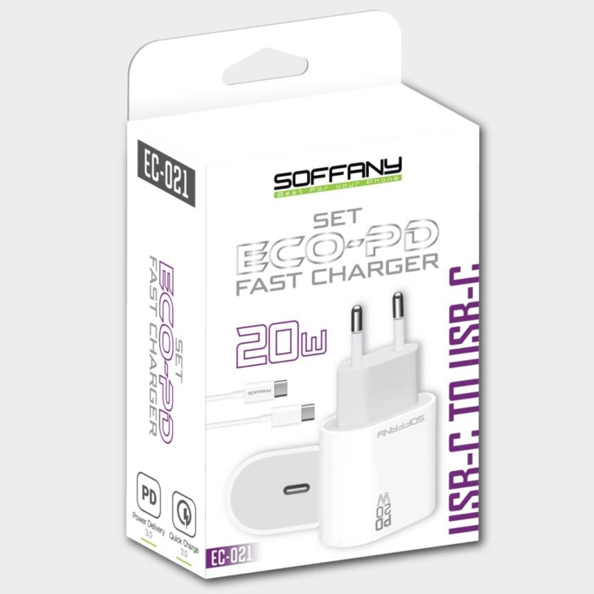 EC-021 20W ECO-PD Hızlı Şarj USB-C to Type-C - 2