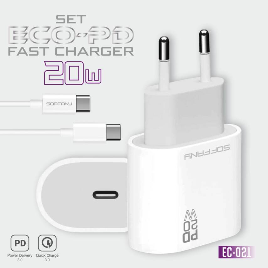 EC-021 20W ECO-PD Hızlı Şarj USB-C to Type-C - 1