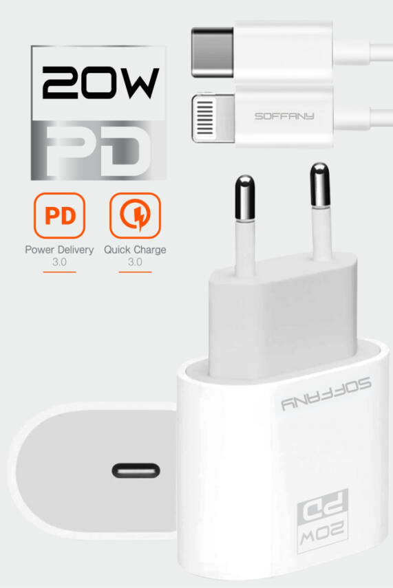 SY-220 20W PD Lightning Şarj & Data Kablosu - 1