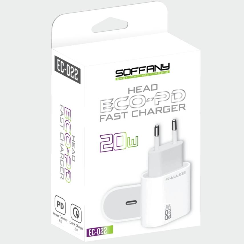 EC-022 20W PD USB-C Hızlı Şarj Adaptörü - 2