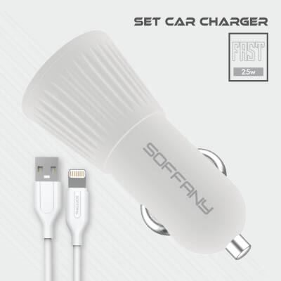 25W Lightning Araç Şarj & Data Kablosu