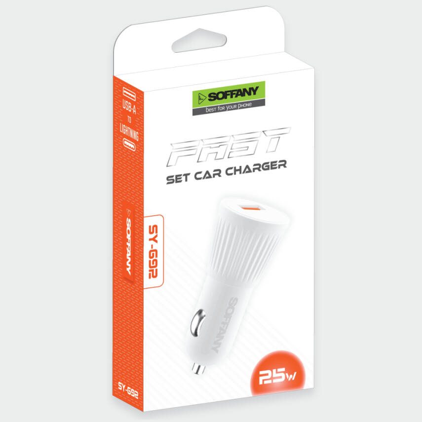 SY-692 25W Lightning Araç Şarj & Data Kablosu - 2