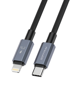 27W  Type-C to Lightning Şarj & Data Kablosu Siyah - 2