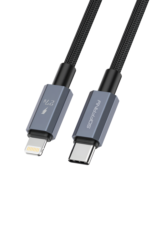27W  Type-C to Lightning Şarj & Data Kablosu Siyah - 2
