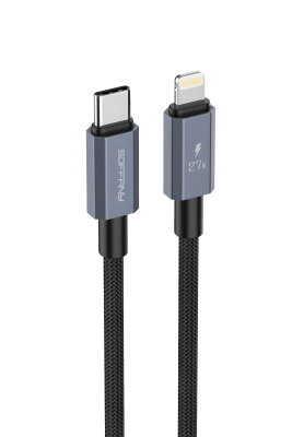 27W  Type-C to Lightning Şarj & Data Kablosu Siyah