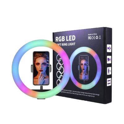 33 inç RGB LED Soft Ring Light - Ayaklı ve 360 derece dönebilir - 2