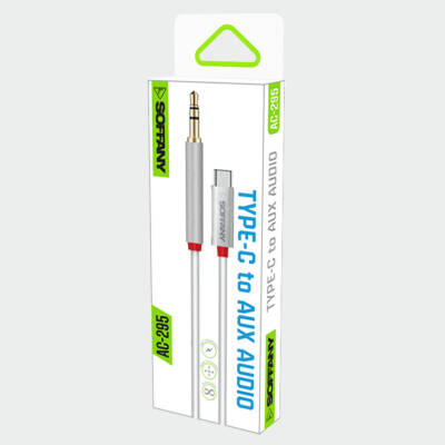 AC-295-001 3.5 mm Jack AUX to Type-C Ses Kablosu Beyaz - 2