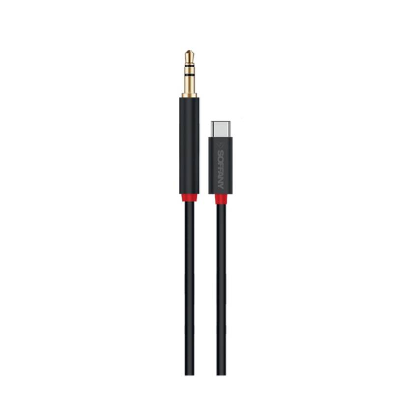 3.5 mm Jack AUX to Type-C Ses Kablosu Siyah - 1