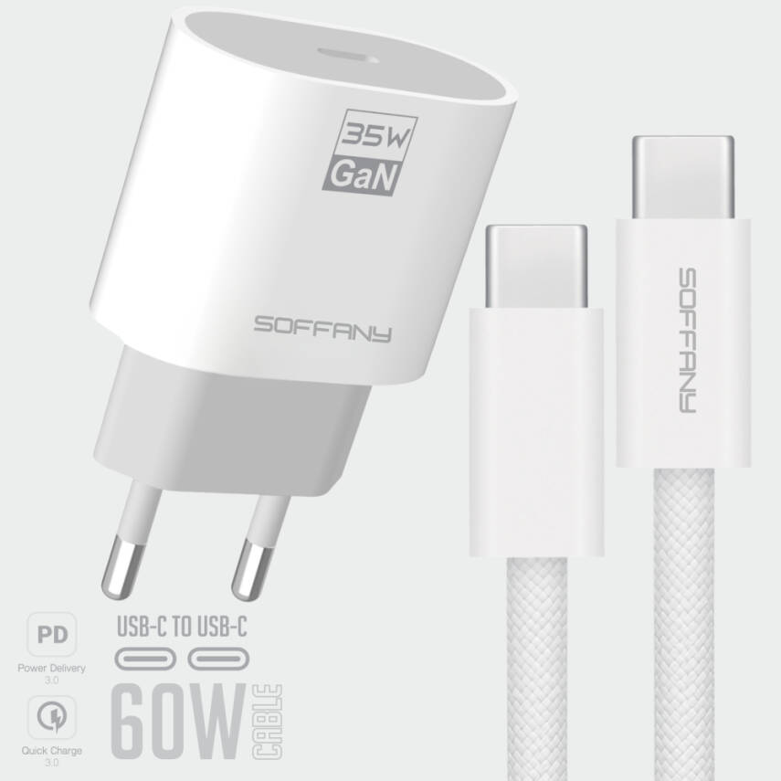 SY-420 35W PD GAN C-to-C  Şarj & Data Kablosu - 1