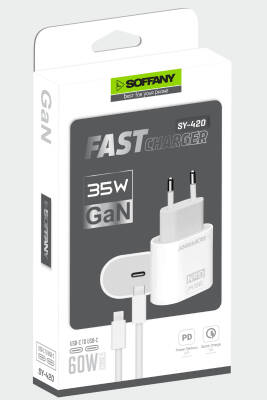 SY-420 35W PD GAN C-to-C  Şarj & Data Kablosu - 2
