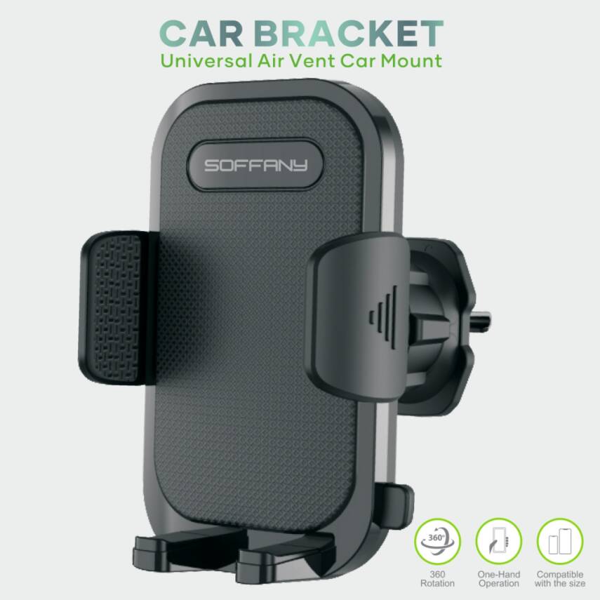 HY-750 360°  Araç İçi Telefon Tutucu / Klima Uyumlu - 1