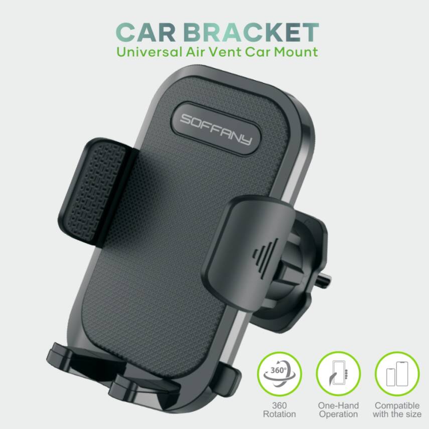 HY-750 360°  Araç İçi Telefon Tutucu / Klima Uyumlu - 2