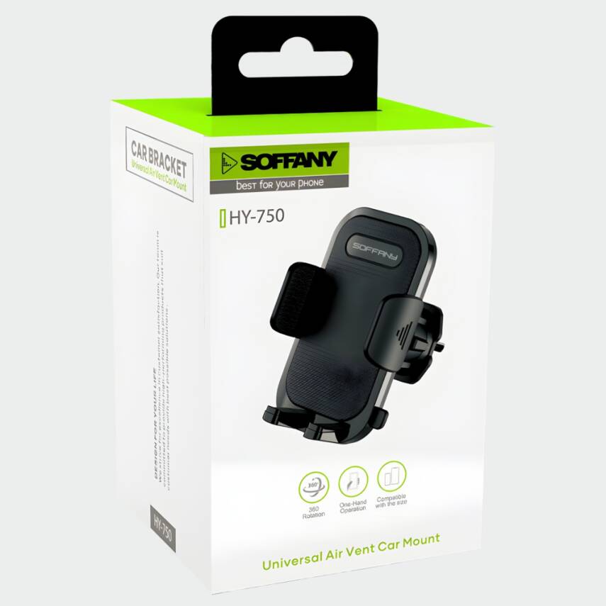 HY-750 360°  Araç İçi Telefon Tutucu / Klima Uyumlu - 3