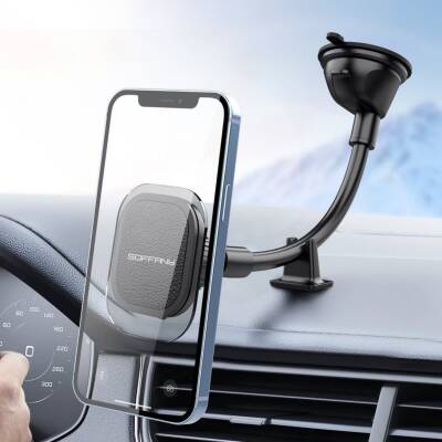 HY-870 360°  Cam Vantuzlu Araç İçi Telefon Tutucu - 3