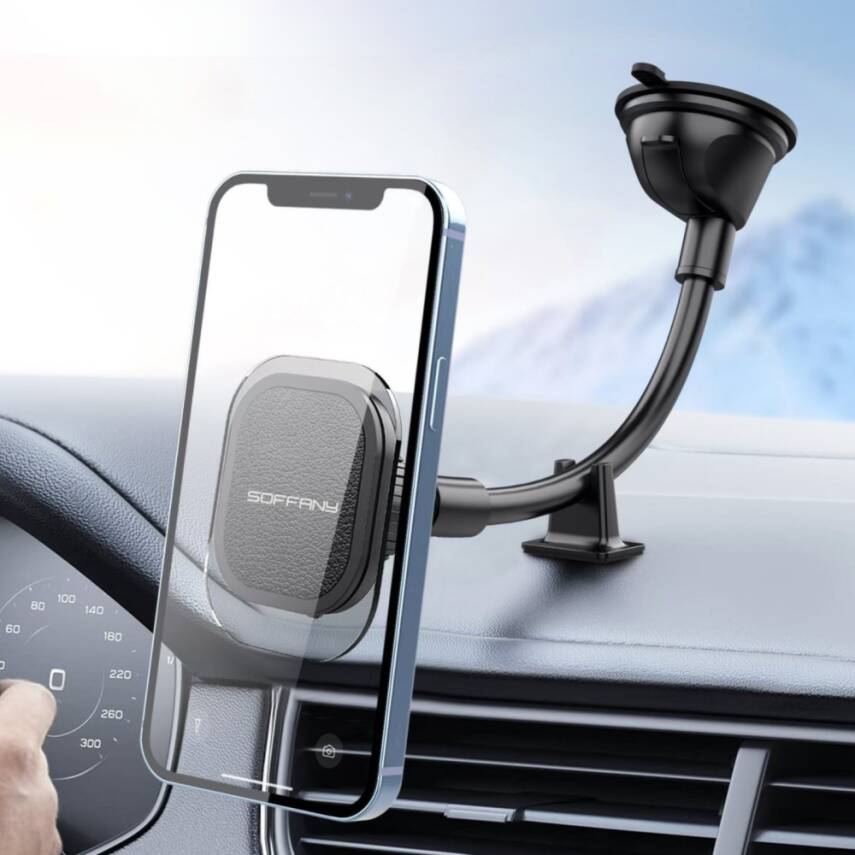 HY-870 360°  Cam Vantuzlu Araç İçi Telefon Tutucu - 3