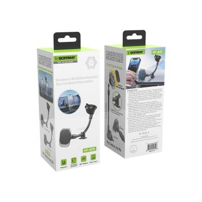 360° Dönebilen Cam Vantuzlu Araç İçi Telefon Tutucu - 2