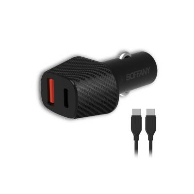 38W Araç Şarj Seti USB-C to USB-C + Kablo - 1
