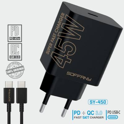 45W PD TURBO C-to-C Şarj & Data Kablosu