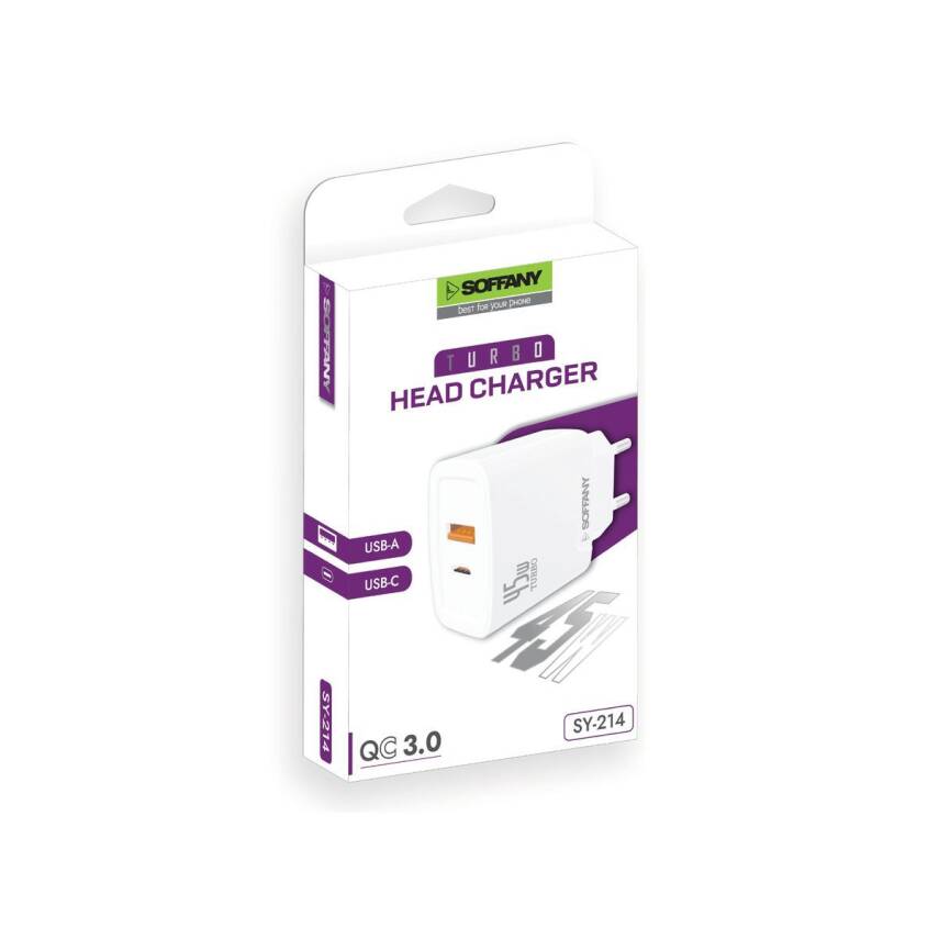 45W Type-C + USB Şarj Cihazı / Adaptör / İkili Şarj Başlığı - 2