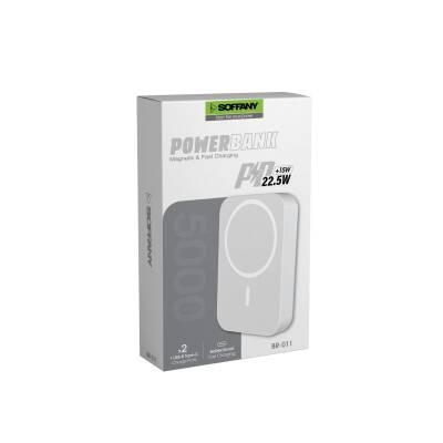 5.000 mAh Magsafe Kablosuz Powerbank / Manyetik Tasarım / Type-C + USB Giriş-Çıkış / Hızlı Şarj - 2