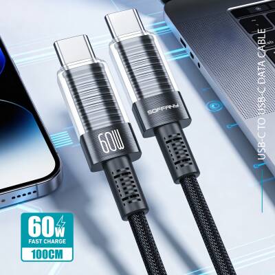 HM-535 60 W Type-C to Type-C Şarj & Data Kablosu