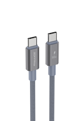 60W  Type-C to Type-C Şarj & Data Kablosu Gri