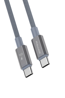60W  Type-C to Type-C Şarj & Data Kablosu Gri - 2