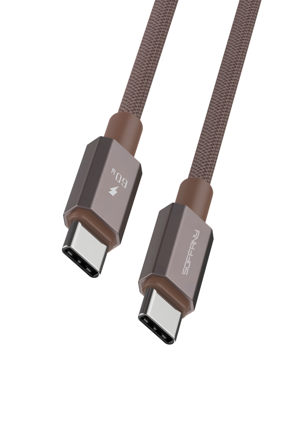 60W  Type-C to Type-C Şarj & Data Kablosu  Kahverengi - 2