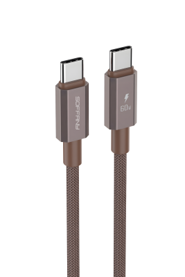 60W  Type-C to Type-C Şarj & Data Kablosu  Kahverengi