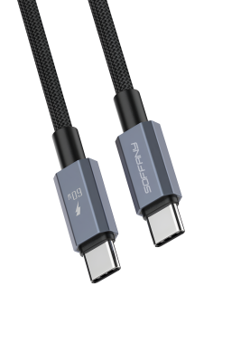 60W  Type-C to Type-C Şarj & Data Kablosu Siyah - 2