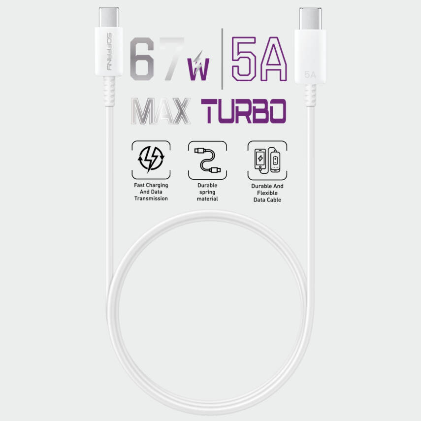 SY-270 67W Type-C to Type-C Turbo USB Data Kablosu - 1