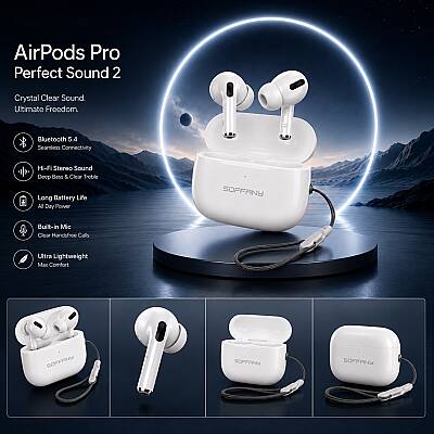 AirPods Pro Perfect Sound 2 Kablosuz Bluetooth Kulaklık TWS Wireless Earbuds Dokunmatik Mikrofonlu