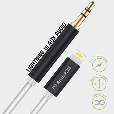 AUX  Lightning Dönüştürücü Adaptör Siyah