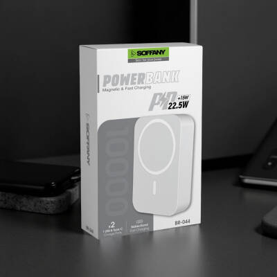 BR-044 10.000 mAh Magsafe  P.Bank  Type-C + USB Giriş-Çıkış Hızlı Şarj - 3