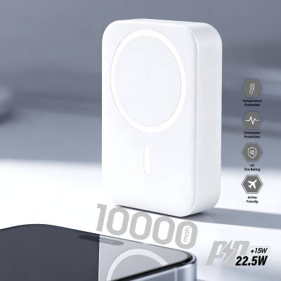 BR-044 10.000 mAh Magsafe  P.Bank  Type-C + USB Giriş-Çıkış Hızlı Şarj - 2