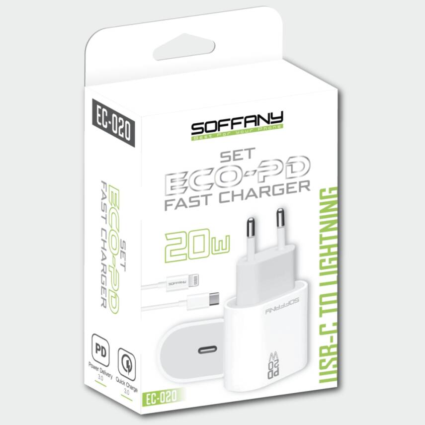 EC-020 20W ECO-PD Hızlı Şarj USB-C to Lightning - 2
