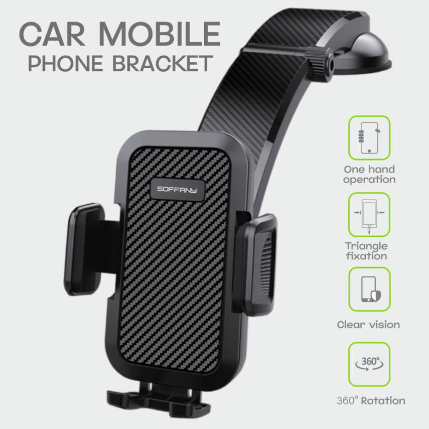 HY-770 360° Ekstra Güçlü Vantuzlu Araç İçi Telefon Tutucu - 1