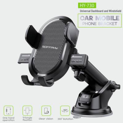 HY-730 360° Ekstra Güçlü Vantuzlu Araç İçi Telefon Tutucu