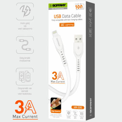 HM-530 USB to Lightning Şarj & Data Kablosu 3.0A - 2