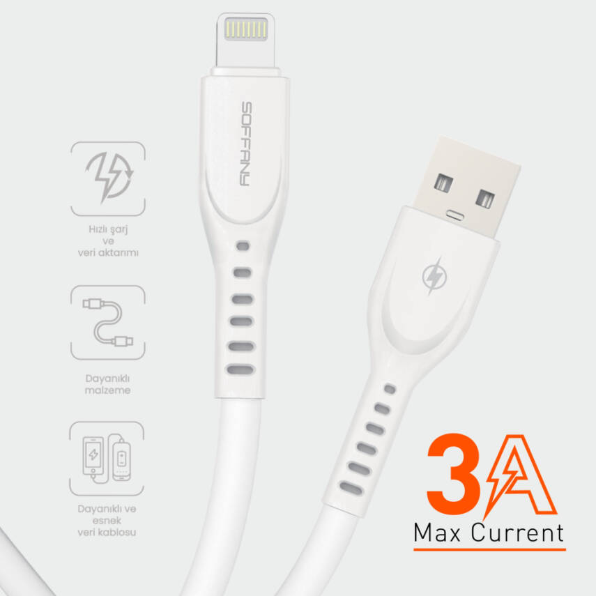 HM-530 USB to Lightning Şarj & Data Kablosu 3.0A - 1