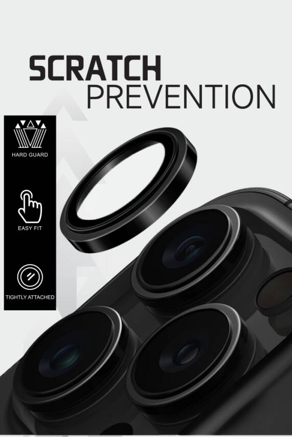 iPhone 11 / 12 / 12 Mini Kamera Lens Koruyucu Cam – Siyah - 1