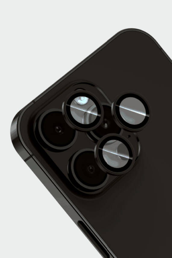 iPhone 11 / 12 / 12 Mini Kamera Lens Koruyucu Cam – Siyah - 2