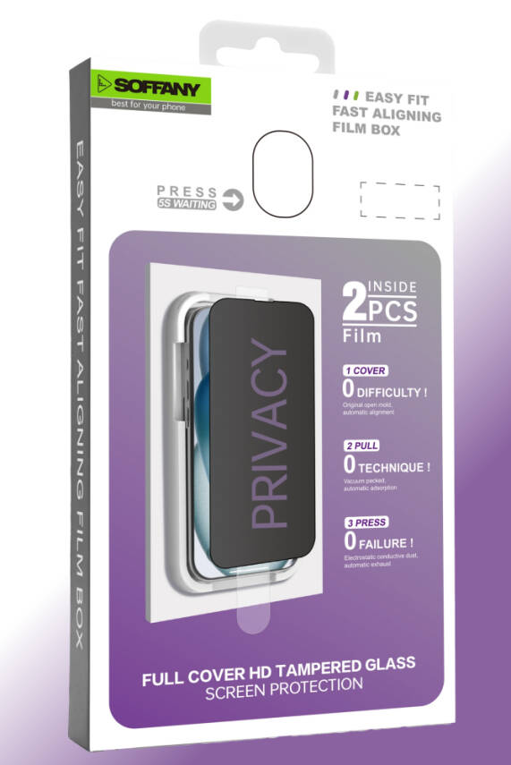 iPhone 11 Otomatik Hizalanan Hayalet Ekran Cam Koruyucu (2 Adet) - 2