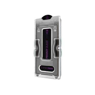 iPhone 15 Hayalet Görünümlü Mekanizmalı Temperli Cam Ekran Koruyucu - 2