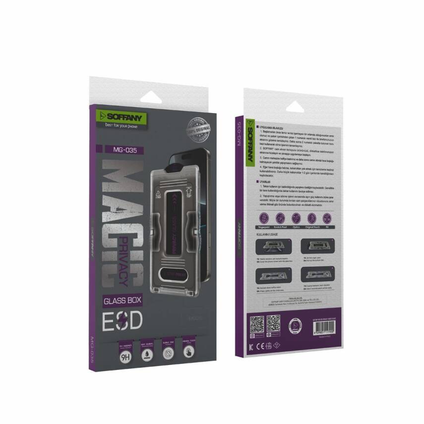 iPhone 16 Pro Max Hayalet Görünümlü Mekanizmalı Temperli Cam Ekran Koruyucu - 3