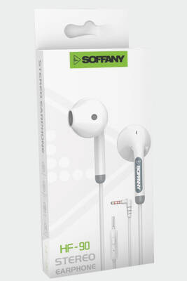 HF90-001 Jack Girişli / Kablolu Kulaklık / Beyaz - 2